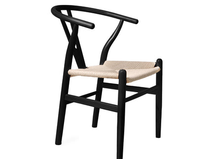 Levede 2x Dining Chairs Wooden Hans Black-1942353395260198913