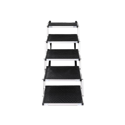 PaWz 5 Steps Dog Ramp Adjustable Height Black-1973193664029134849