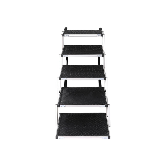 PaWz 5 Steps Dog Ramp Adjustable Height Black-1973193664029134849