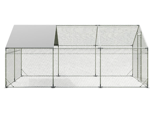 Pawz 600x300x194cm Large Metal Walk-in Chicken Coop Cage-1973193526581792769