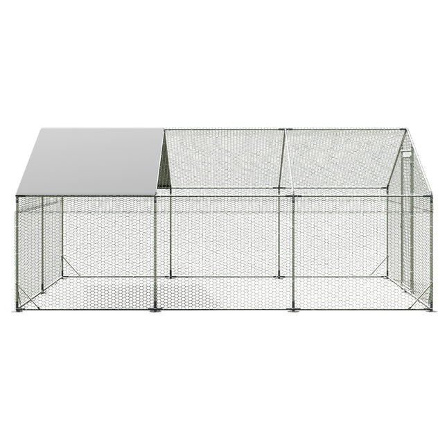 Pawz 600x300x194cm Large Metal Walk-in Chicken Coop Cage-1973193526581792769