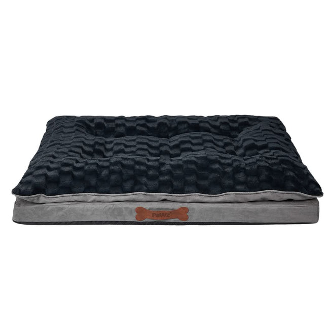 Dog Calming Bed Warm Soft Plush Comfy XL Grey X-Large-1954802527811801089