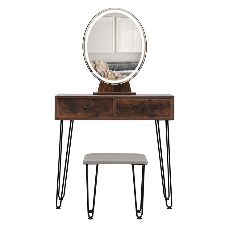 Levede Dressing Table LED Light Strip Brown-1975420334341492737