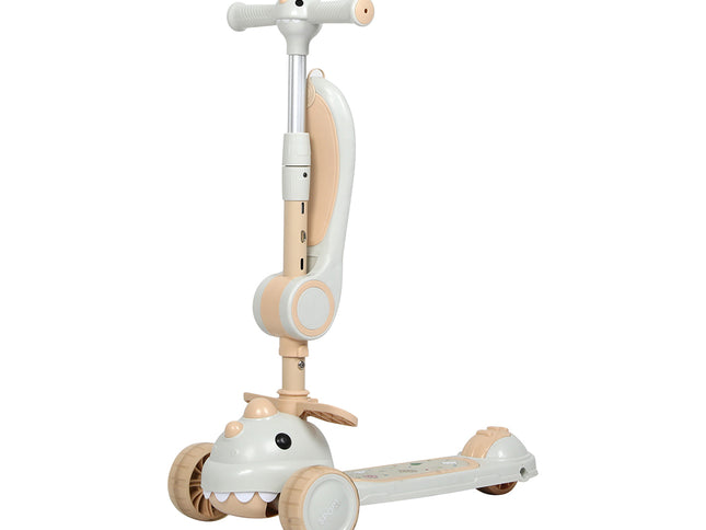 BoPeep Foldable Kids Scooter Flip-able Seat Beige-1954802362019352577