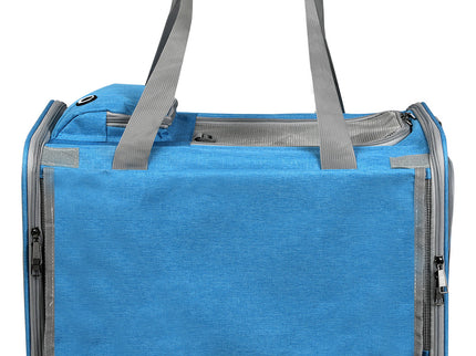 Pawz 3 in 1 Pet Soft Crate Dog Cat Carrier L Size Blue-1910112288384356353