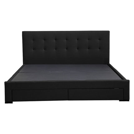 Levede Queen Bed Frame Fabric Tufted Dark Grey-1975420519935250433