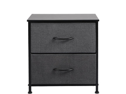 Levede Storage Cabinet Chest of 2 Drawers Dark Grey-1942353398460452865