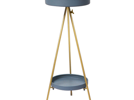 Levede Plant Stand 2 Tiers Outdoor Indoor Grey Gold Large-1864184723606212609