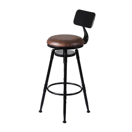 Levede 2x Bar Stool Kitchen Wooden PU-1975420483247673345
