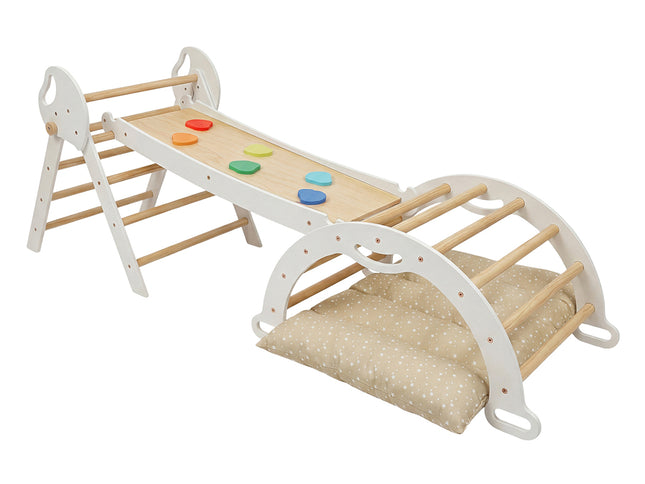 BoPeep Kids Climbing Toys Sets Toddler Toys Triangle Arch Climber Indoor White-2050059014536040449