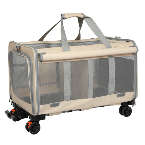 Pawz Pet Carrier 4 Wheel Portable Rolling Foldable-1910112289638453249