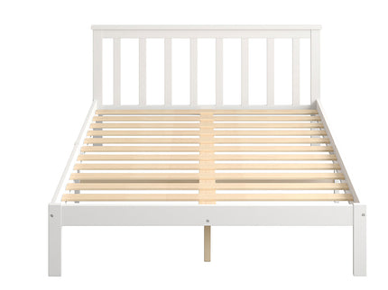 Levede Wooden Bed Frame Queen Full Size White-1864183190864924673