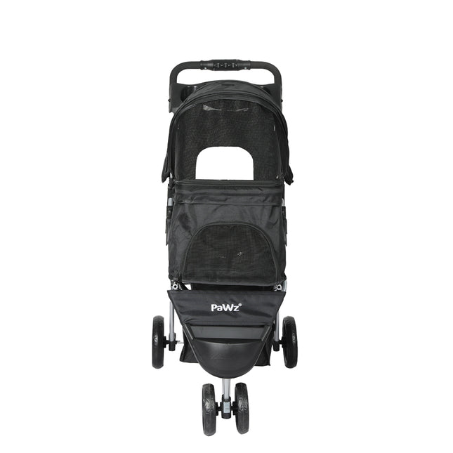 PaWz Large Pet Stroller Dog Cat Carrier Black-1973193717858832385