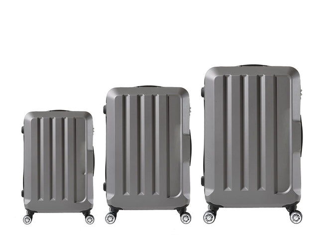 Slimbridge 20"24"28" 3PC Luggage Sets Dark Grey-1864184357745463297