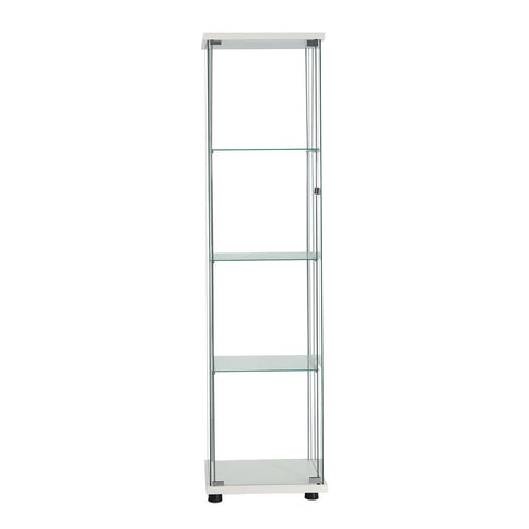 Stacked Display Cabinet Tempered Glass White-1917016730077630465