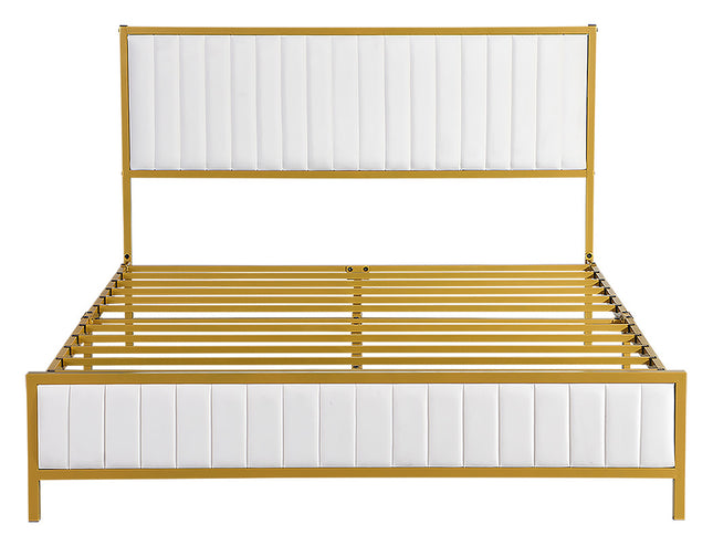 Levede Metal Bed Frame Under Bed Storage Double Beige-1975420336006631425
