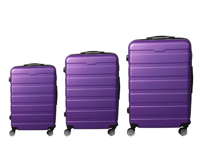 Slimbridge 3PC Luggage sets Suitcase Purple-1973193942879047681