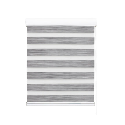 Marlow Blackout Zebra Roller Blind Curtains 120x210 Grey-1975420491145547777