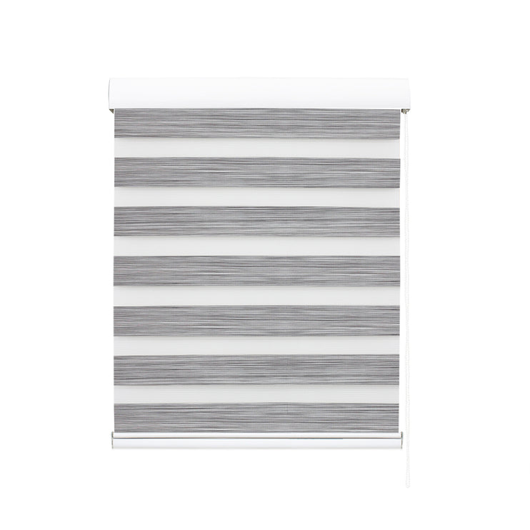 Marlow Blackout Zebra Roller Blind Curtains 120x210 Grey-1975420491145547777