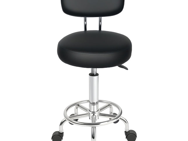 Levede Swivel Office Chair Low Back Round Rolling Stools Height Adjustable-2029334092910301185