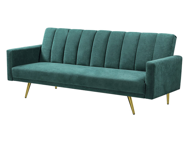 Levede Sofa Bed Convertible Velvet Lounge Recliner Couch Sleeper 3 Seater Green-1973193800419512321
