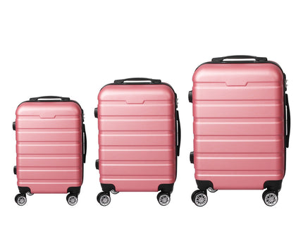 Slimbridge 3PC Luggage sets Suitcase Rose Gold-1864184368424161281