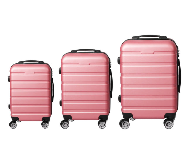 Slimbridge 3PC Luggage sets Suitcase Rose Gold-1864184368424161281
