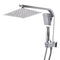 High Pressure Shower Head Set Rain Square Silver-1954802745596841985