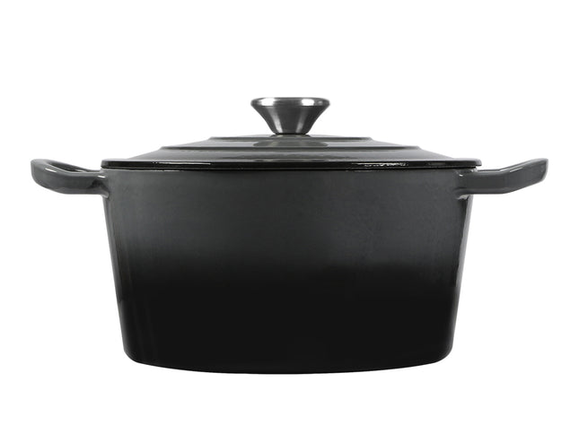 TOQUE 4L Enamel Dutch Oven Pot in Black Colour-1864184348161478657