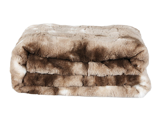 Dreamz Luxury Tie-dyed Blanket Brown 152cm x 203cm-1910112187532316673