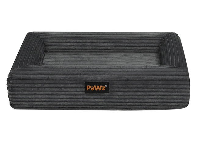 Pawz XXL Size Orthopedic Dog Bed with Corduroy Removable Cover Waterproof Washable Grey-1973193548442505217