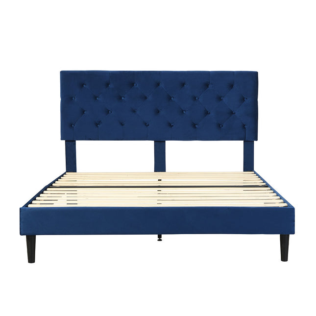 Levede Bed Frame Queen Size Mattress Blue-1973194030422560769