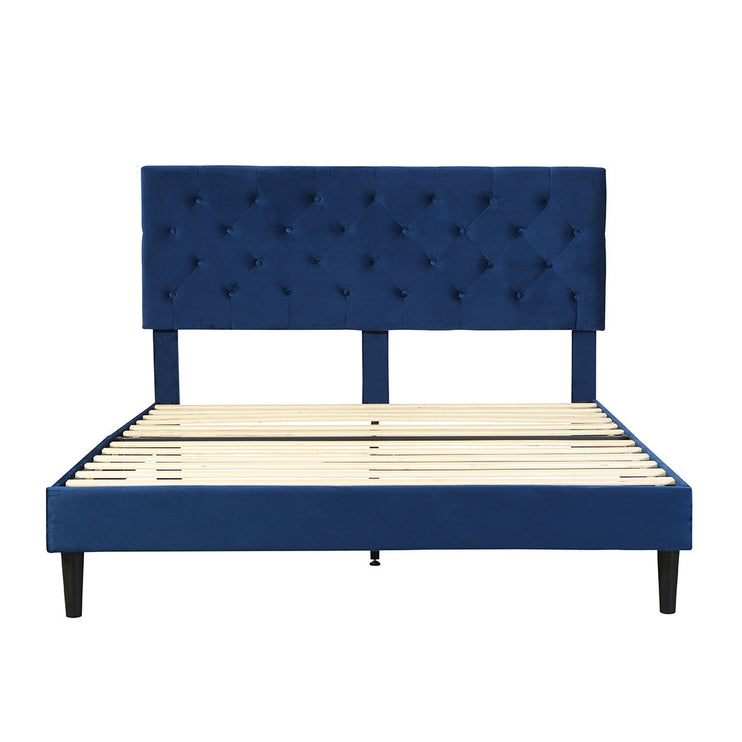 Levede Bed Frame Queen Size Mattress Blue-1973194030422560769