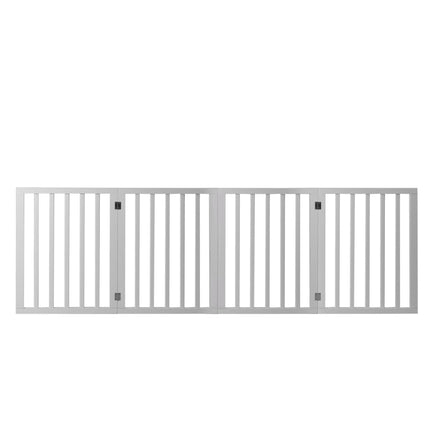 Wooden Pet Gate Dog Fence Retractable White 600x 3MM-1973193643191832577