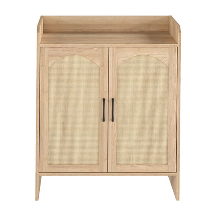 Levede 5 Tier Shoe Cabinet Wooden Double Door Storage Rack Organiser Entryway-2065254300241760257