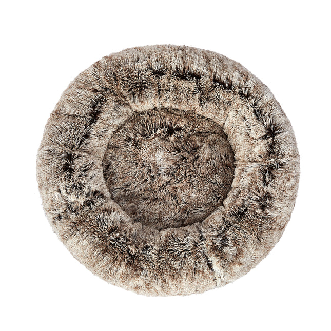 PaWz Pet Bed Cat Dog Donut Nest Calming XL Brown X-Large-1973193631959486465