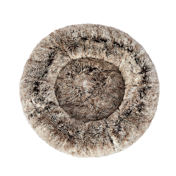 PaWz Pet Bed Cat Dog Donut Nest Calming XL Brown X-Large-1973193631959486465