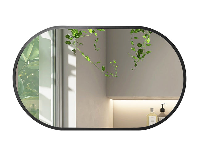 Yezi Large Wall Mirror Bathroom Decor Black-1942353100341907457