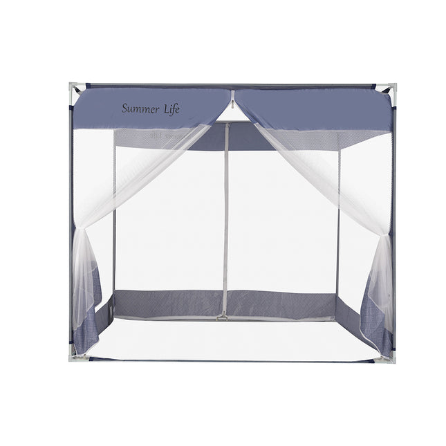 Dreamz Mosquito Bed Nets Foldable Canopy Square Blue-1973193961585643521