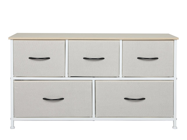 Levede Storage Cabinet Tower Chest Beige-1942353396866617345