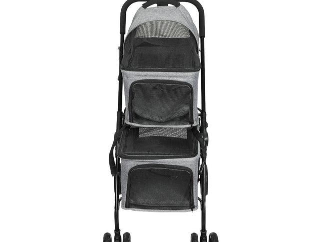 PaWz Two-tier Pet Stroller Double Dog-1973193720190865409