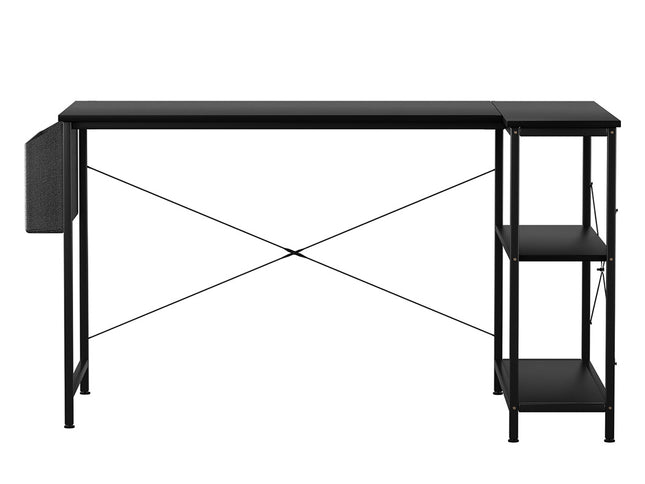Levede L Shaped Computer Desk Home Desk Black-1973193441059934209