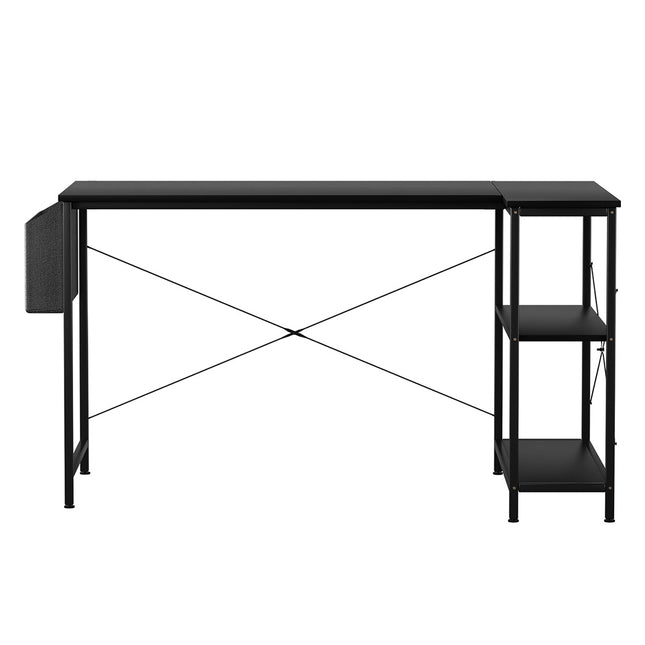 Levede L Shaped Computer Desk Home Desk Black-1973193441059934209
