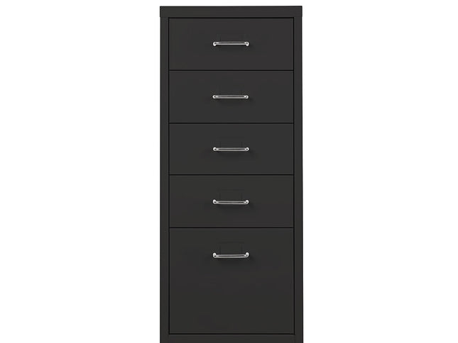 Levede 5 Drawer Office Cabinet Drawers Black-1973193876281888769