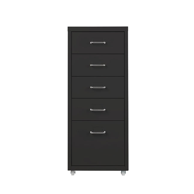 Levede 5 Drawer Office Cabinet Drawers Black-1973193876281888769