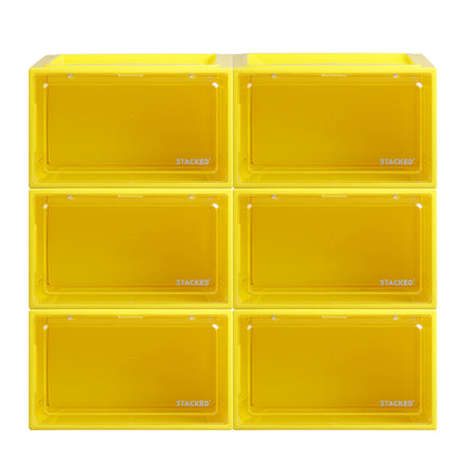 Stacked Sneaker Display Case 6x Clear Yellow-1973193714826350593