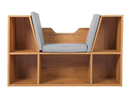 Levede Kids Bookcase Toys Box Shelf Brown-1864184635387416577