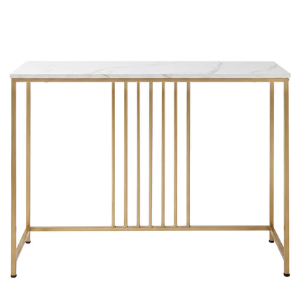 Levede Hallway Table Narrow Console Marble Effect Tabletop Adjustable Foot Pads-2050059016528334849