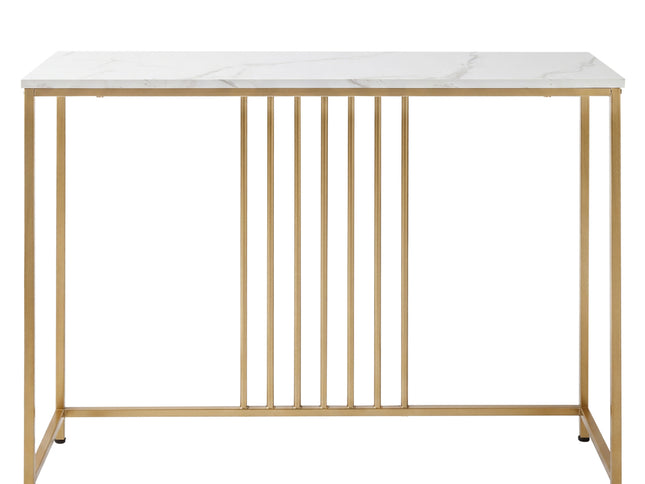 Levede Hallway Table Narrow Console Marble Effect Tabletop Adjustable Foot Pads-2050059016528334849