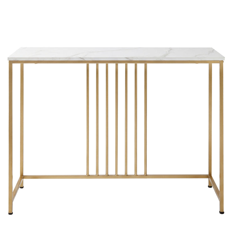 Levede Hallway Table Narrow Console Marble Effect Tabletop Adjustable Foot Pads-2050059016528334849
